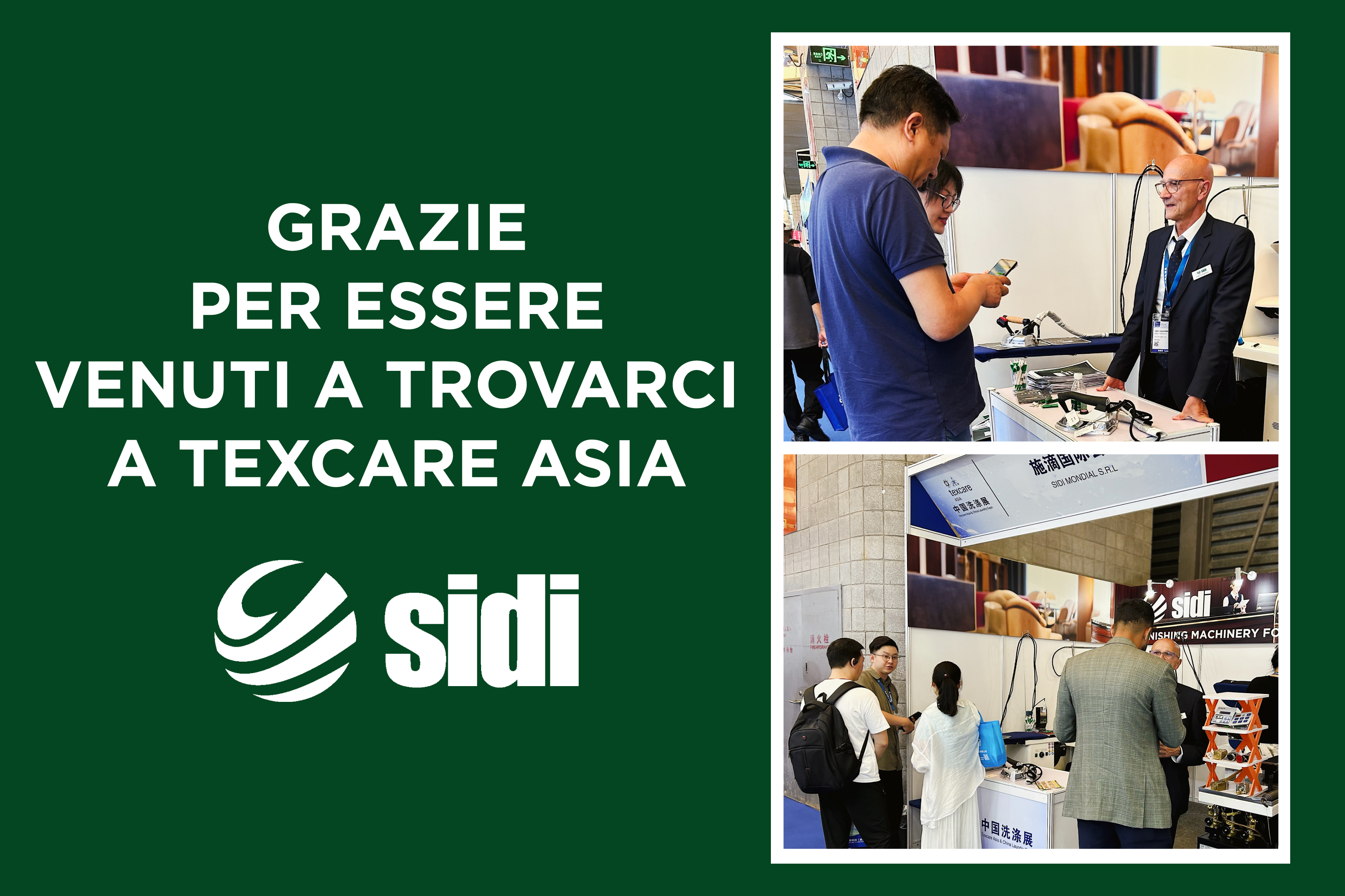 SIDI MONDIAL DI RITORNO DALLA FIERA TEXCARE ASIA – SHANGHAI 