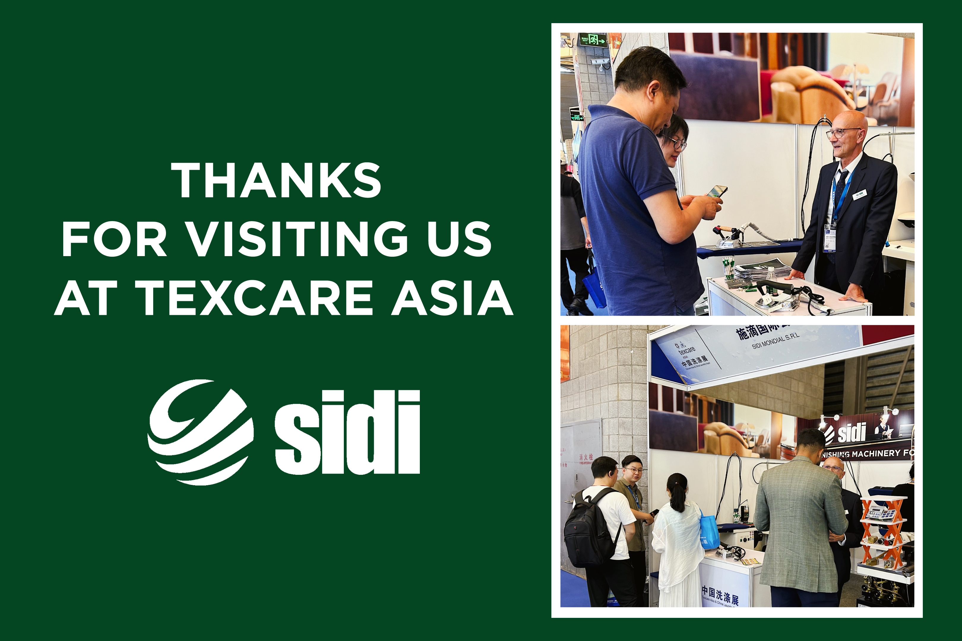 SIDI MONDIAL RETURNS FROM THE TEXCARE ASIA TRADE FAIR - SHANGHAI