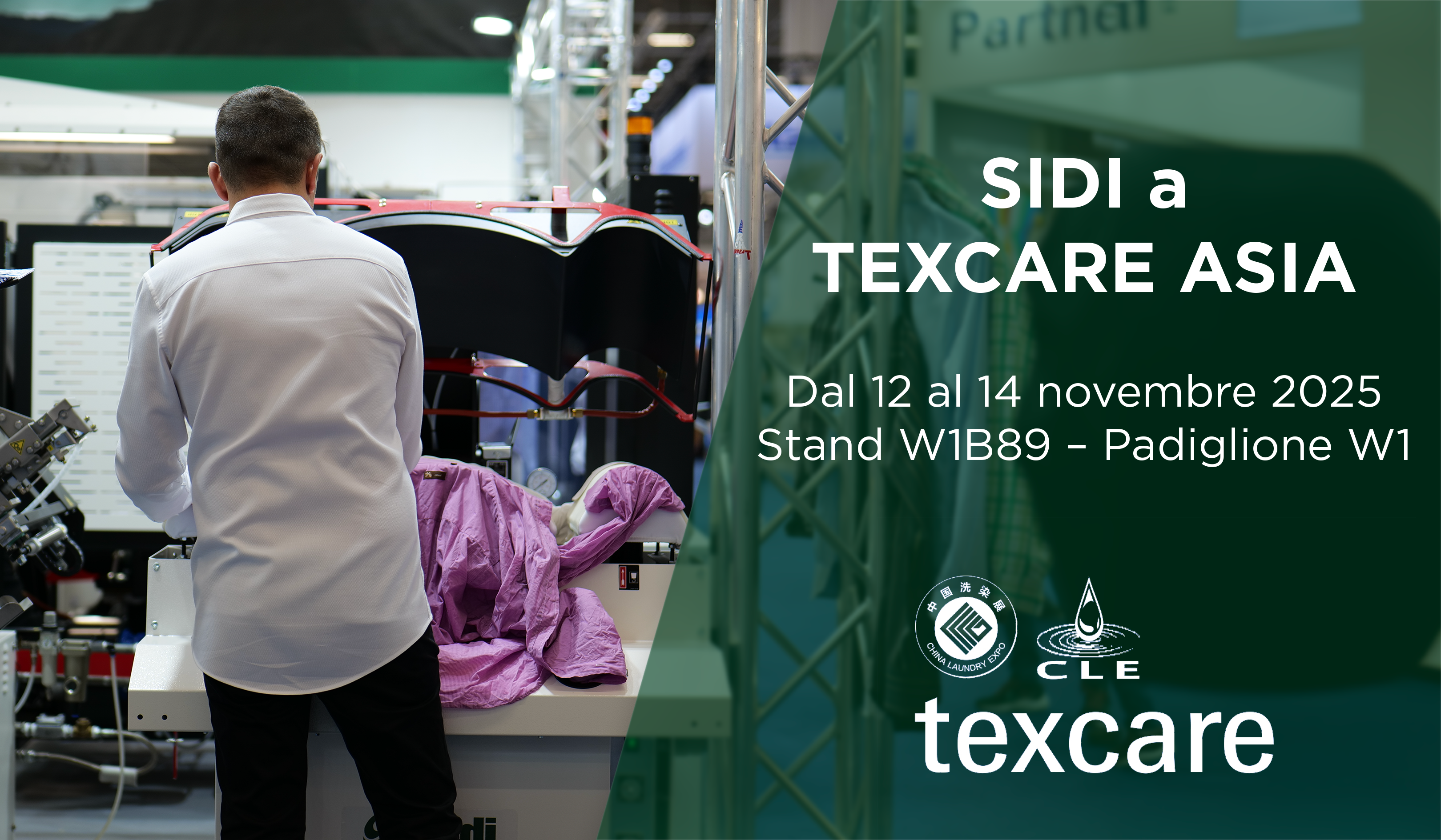 SIDI MONDIAL alla fiera TEXCARE ASIA 2025: appuntamento strategico per l’innovazione nel settore del lavaggio professionale